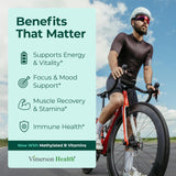 Vimerson Health complexe B méthylé homme, B12, énergie naturelle et clarté mentale