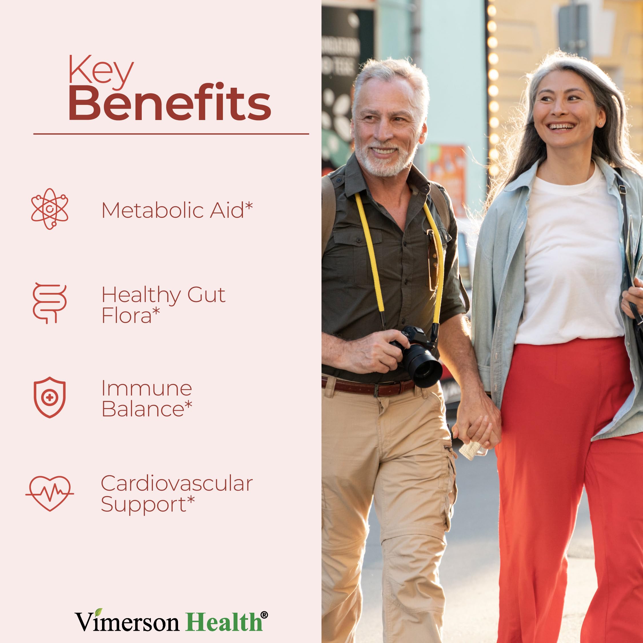 Vimerson Health Berberine: étiquette claire des ingrédients pour transparence.