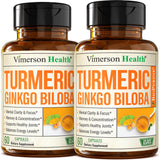 Vimerson Health: bouteille ginkgo-biloba capsules pour concentration et clarté mentale.