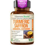 Vimerson Health – Bouteille saffran-turmeric pour le soutien quotidien de la mobilité.
