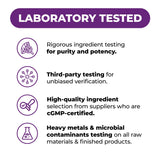 Capsules véganes certifiées et testées pour pureté et sécurité.