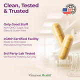 Vimerson Health – Étiquette claire pour des choix éclairés sur l origine et la composition.