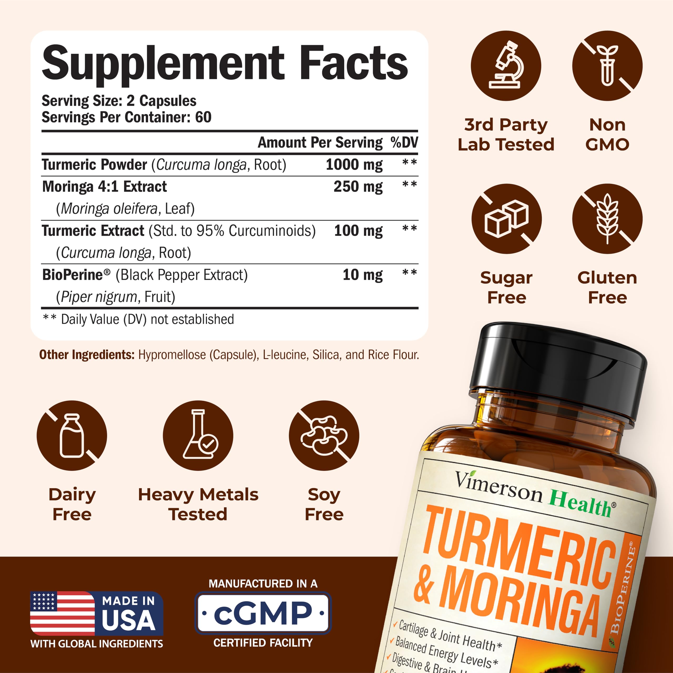 Extrait de moringa 4:1 dans les gélules Vimerson Health