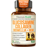 Vimerson Health glucosamine chondro MSM en bouteille pour la mobilité articulaire.