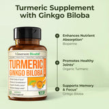 Ingrédients curcuma dans la formule Vimerson Health pour la routine bien-être.