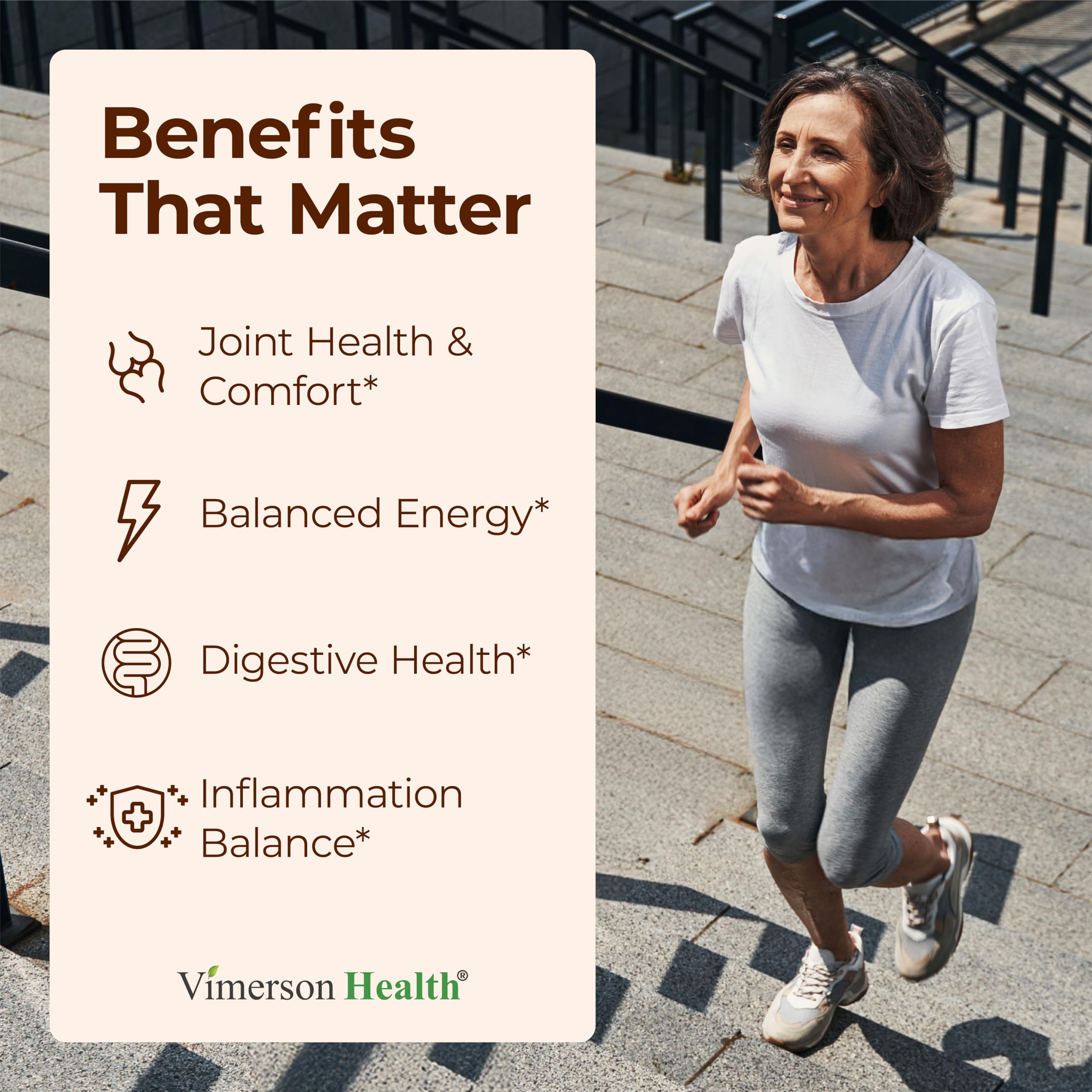Vimerson Health Moringa Turmeric - capsules: action anti-inflammation et mobilité améliorée.