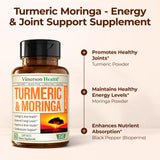 Vimerson Health Moringa Turmeric - poivre-noir: meilleure absorption et efficacité.