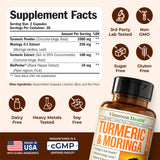 Vimerson Health Moringa Turmeric - étiquette: ingrédients naturels et format pratique.