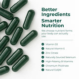 Vimerson Health multivitamine homme, calcium et vitamine D pour les os et la mobilité.