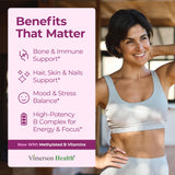 Vimerson Health multivitamines femmes — gélules faciles à avaler, énergie et clarté mentale.