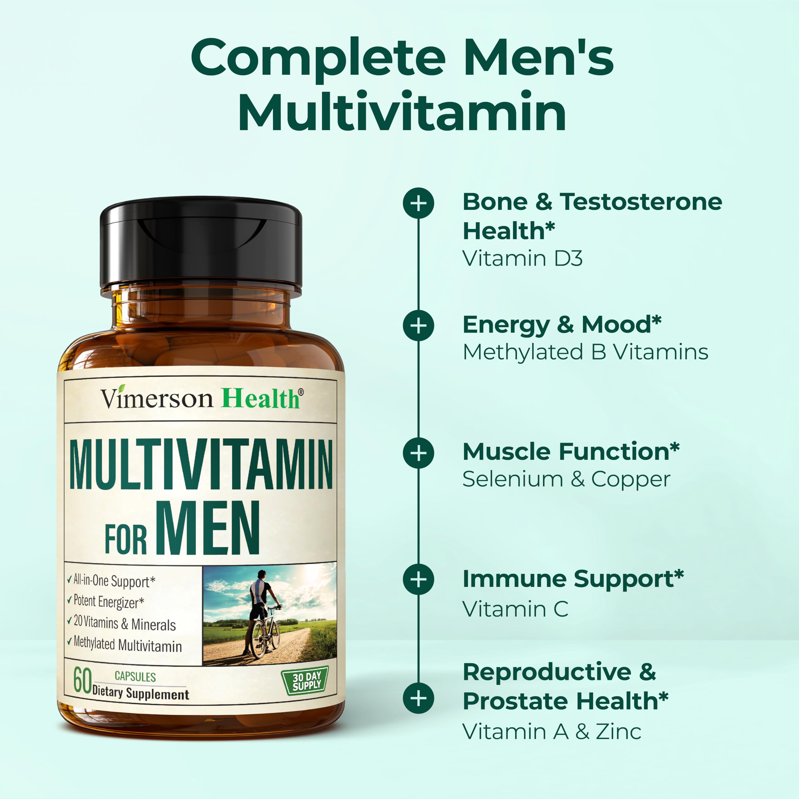 Vimerson Health os et articulations homme, vitamine D3 et minéraux