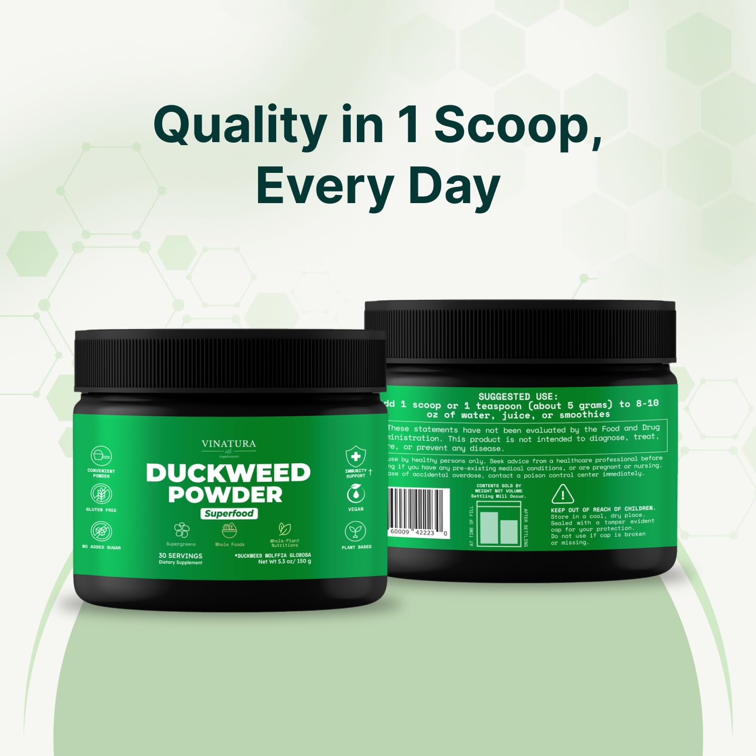 VINATURA Duckweed Certifiée CGMP : procédé fiable et sécurité garantie.