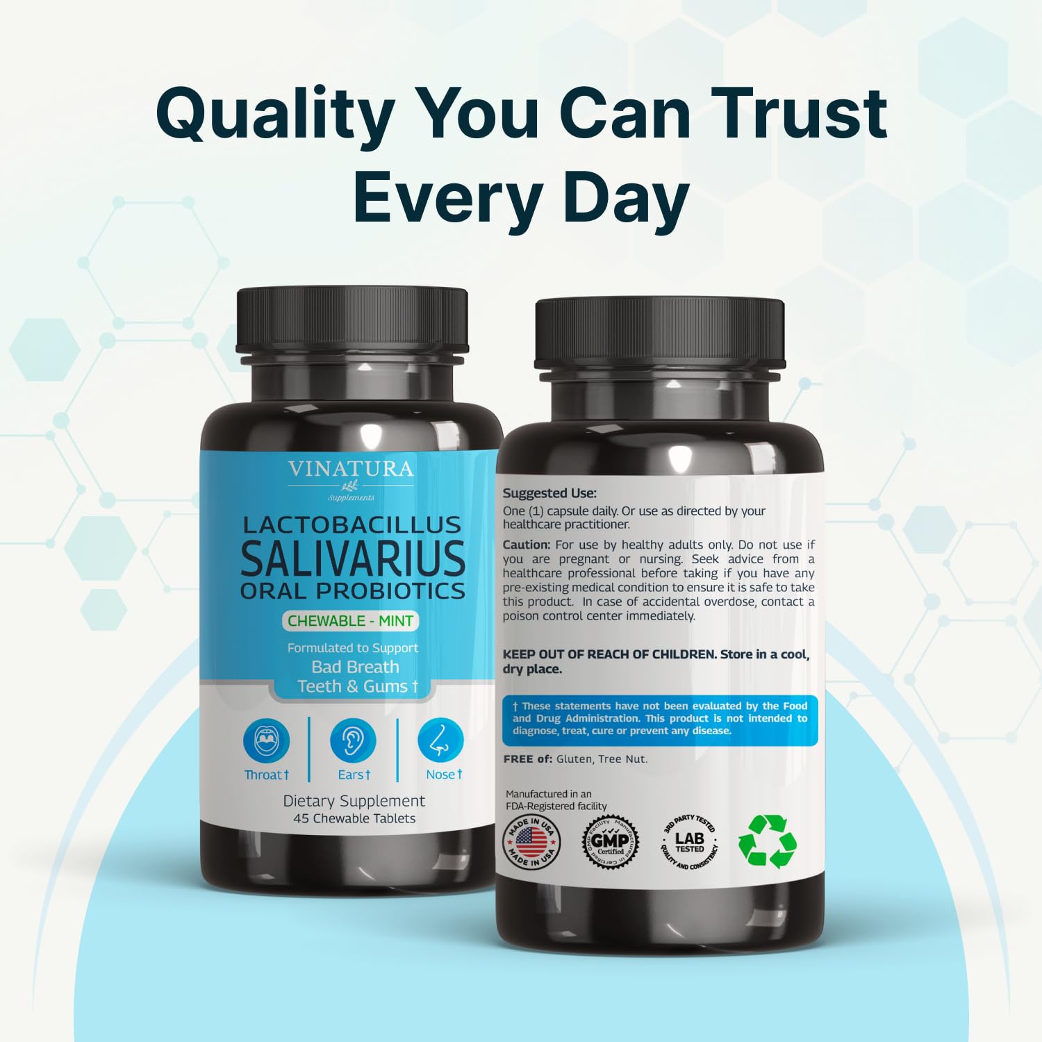 Garantie 90 jours VINATURA Lactobacillus Salivarius remboursement