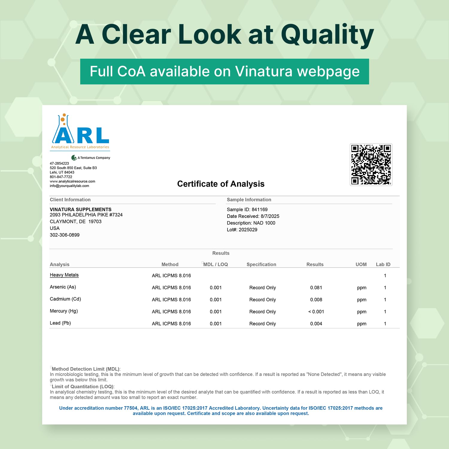 VINATURA NAD – Utilisation quotidienne simple pour soutenir votre routine