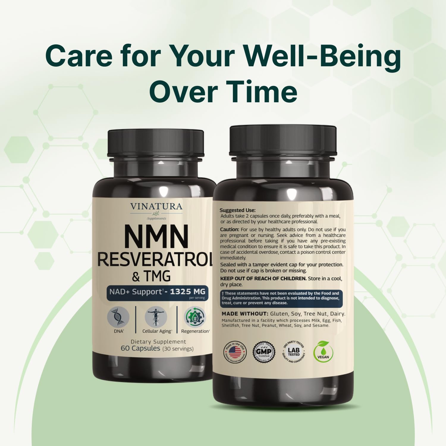 Vinatura NMN Complex – Utilisation quotidienne pour un soutien NAD+ potentiel