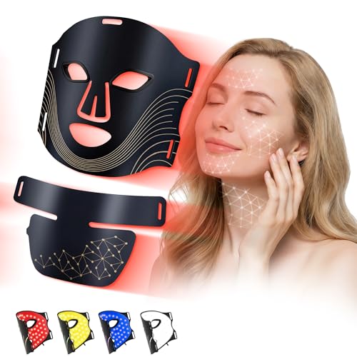 VINCAOR Masque LED visage et cou, couverture complète pour un soin à domicile.