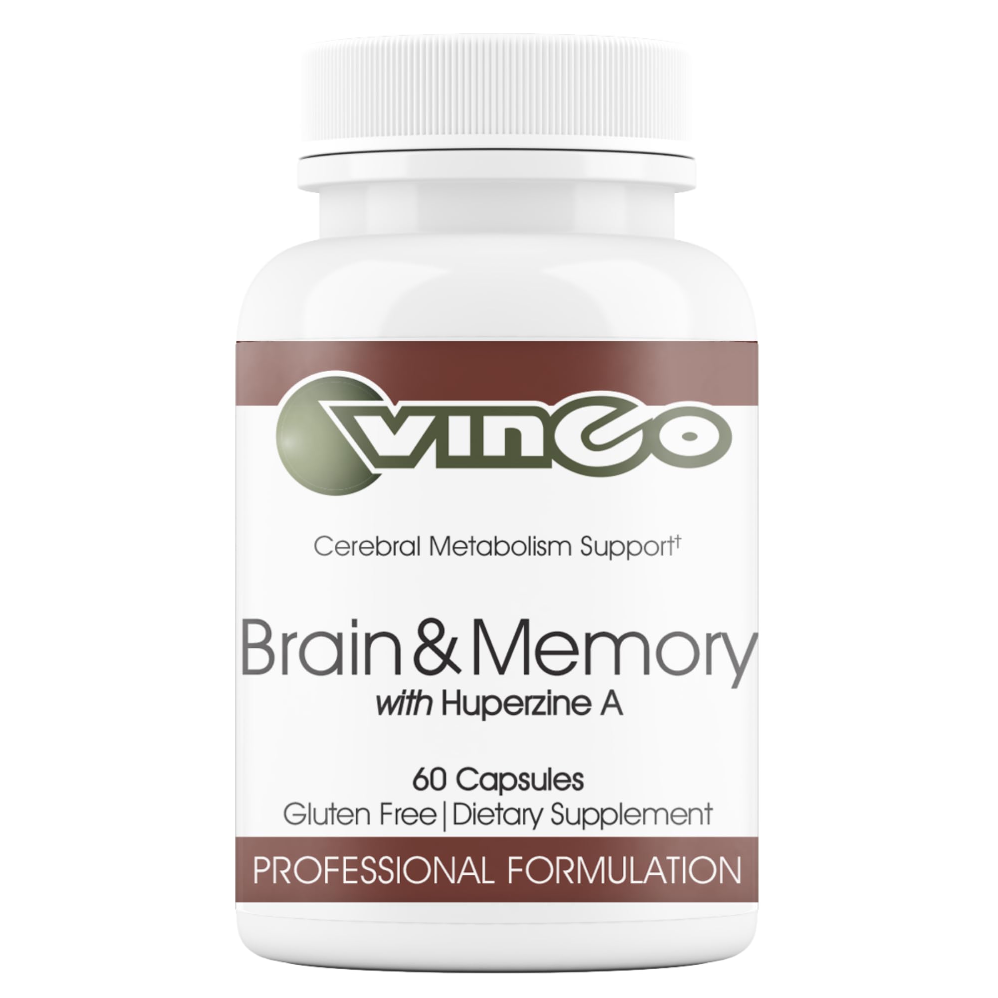 Vinco Cerveau et Mémoire – bouteille de capsules pour concentration soutenue.