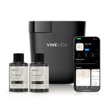 Diffuseur VINEVIDA branché sur prise noir, parfait pour maison et bureau sans eau.