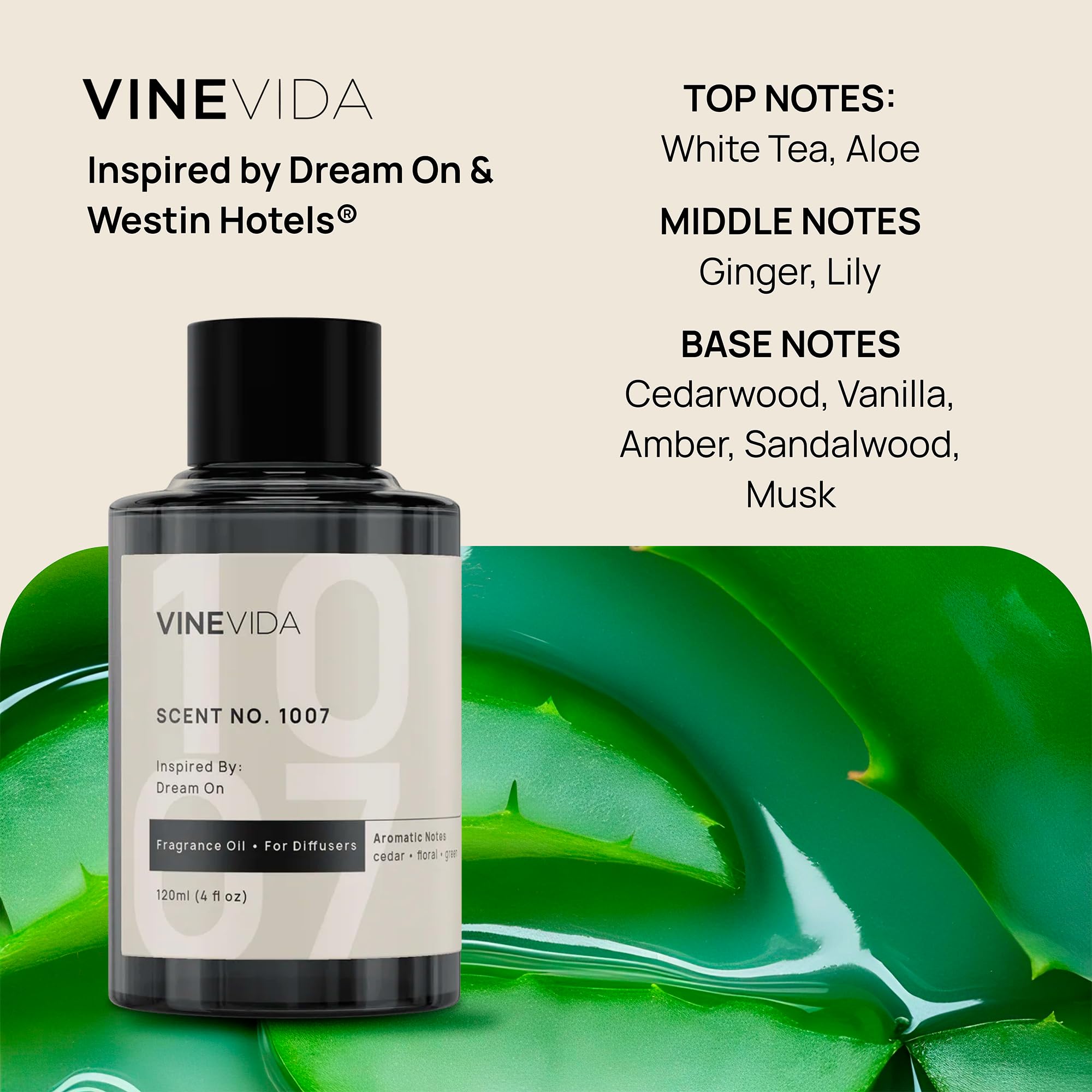 VINEVIDA bouteille élégante prête à diffuser une senteur raffinée.