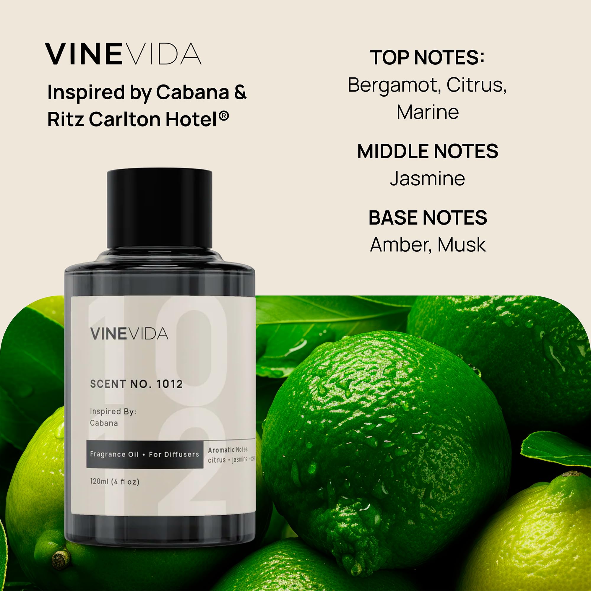 VINEVIDA no1002 huile parfum diffuseur, arôme riche et subtil.
