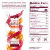VINIA Résveratrol Électrolyte Hydration, dosettes orange pour équilibre électrolytique.