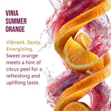 VINIA Résveratrol Électrolyte Hydration, polyphénols raisin rouge orange, potentiel antioxydant.