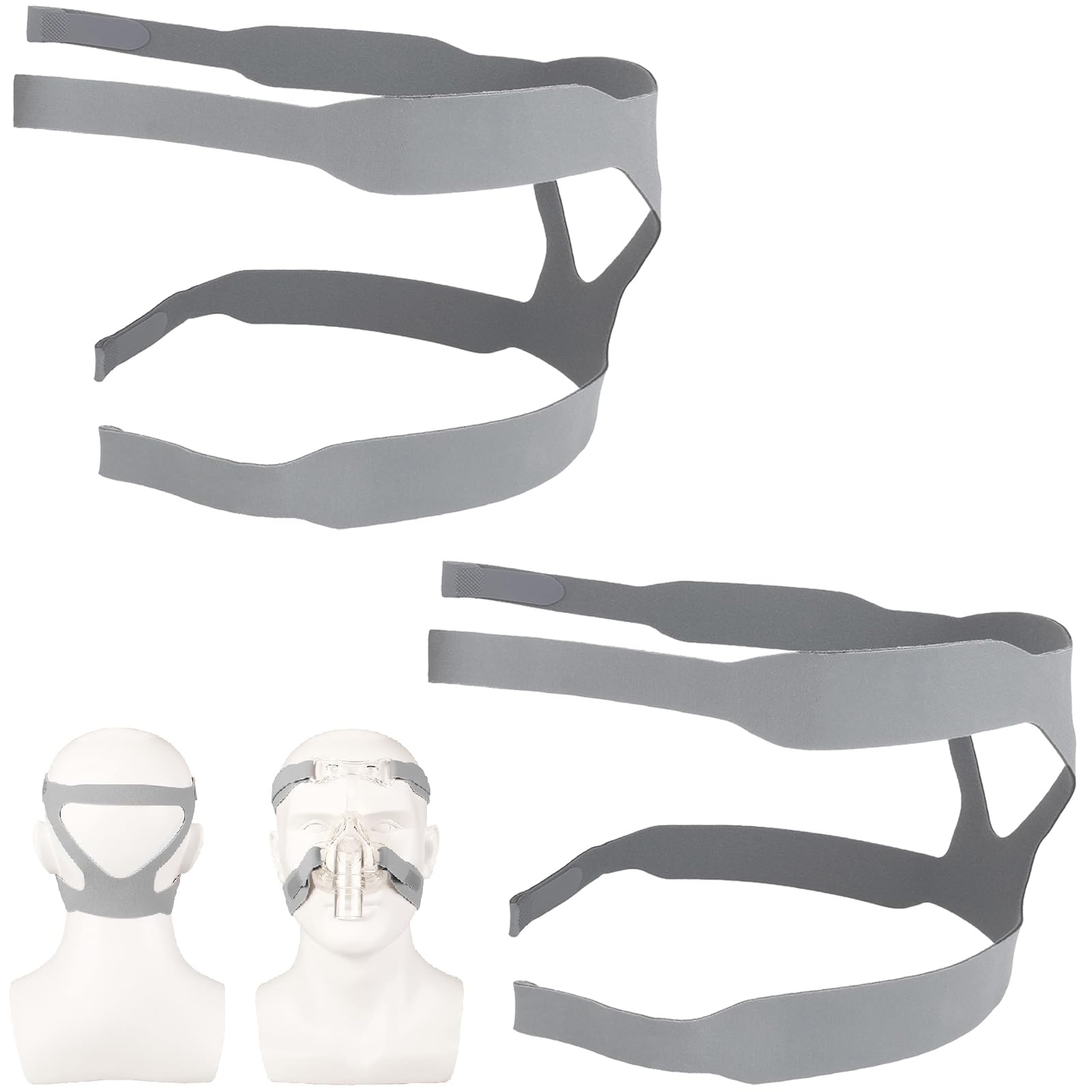 VINLINSKY bande-tete cpap 4points: maintien fiable du masque nocturne