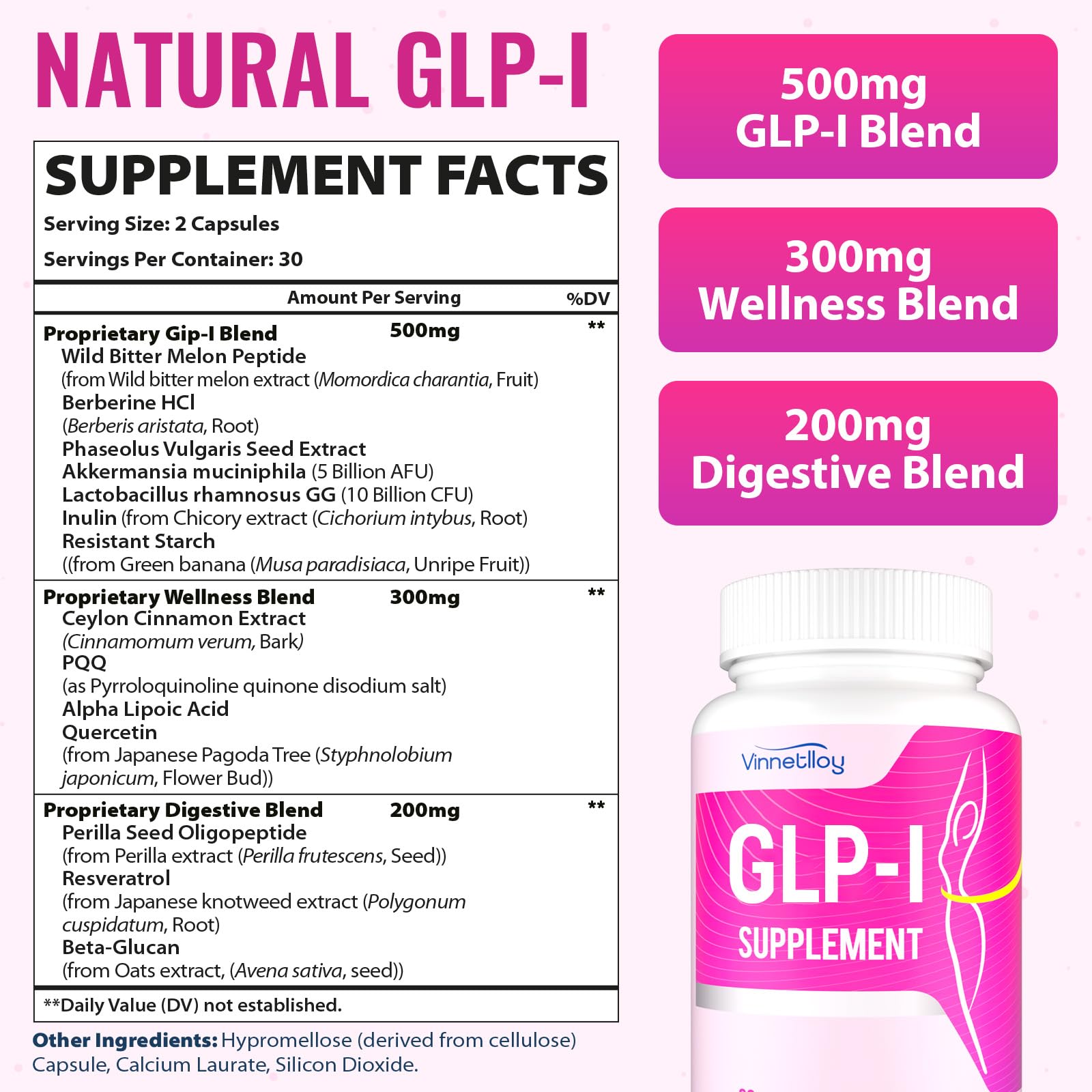 Utilisation simple VINNETLLOY GLP-l, deux capsules par jour avant les repas