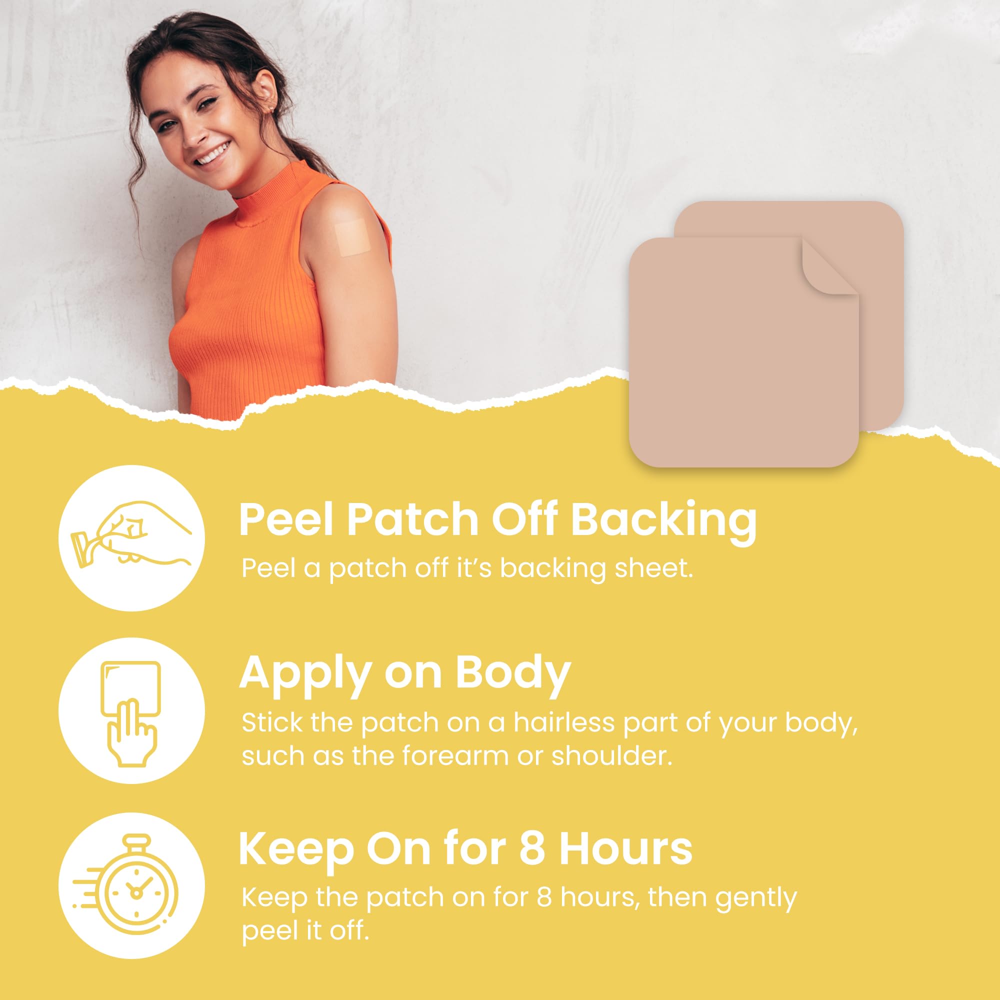 VIORY D3 Patches – application sur la peau simple et confortable.