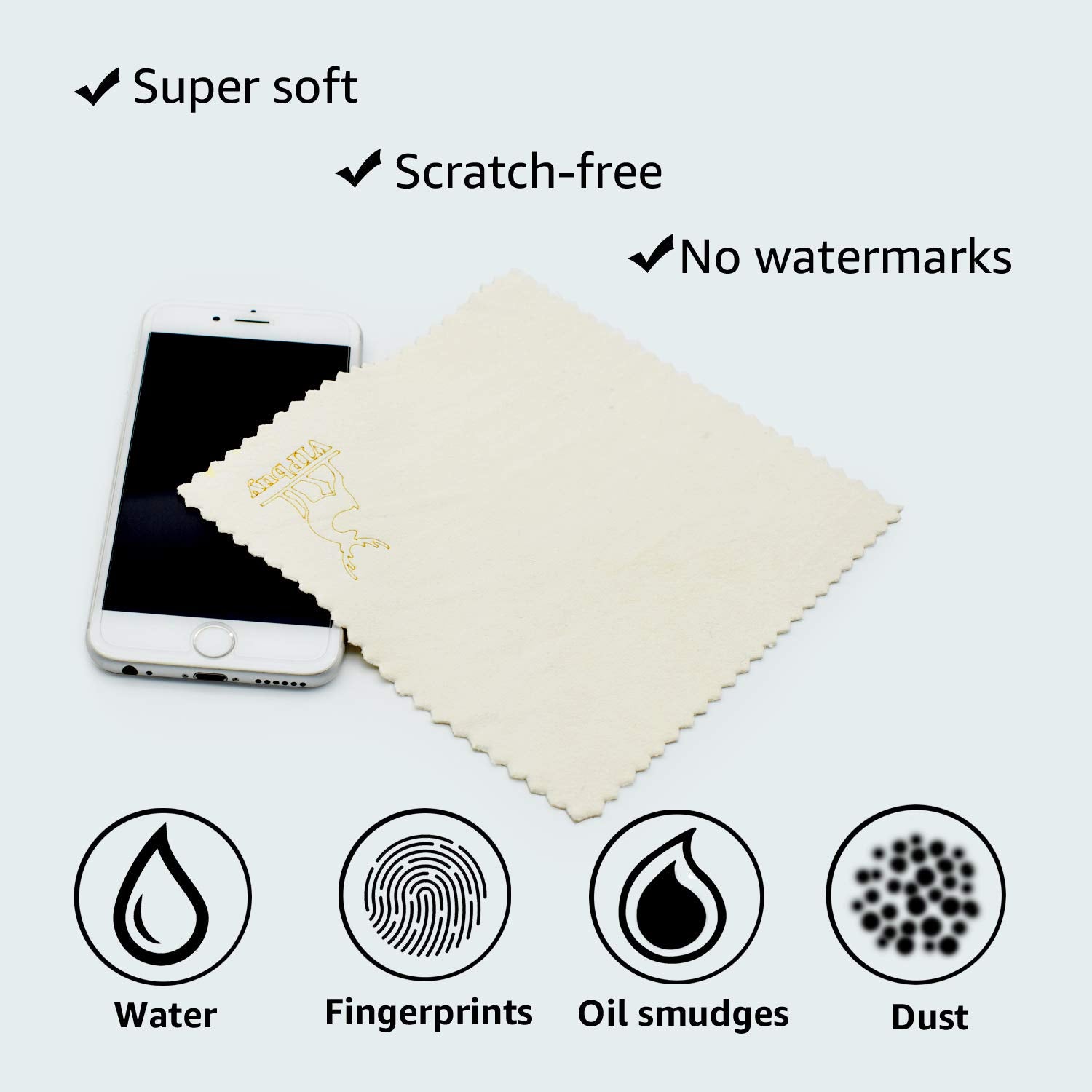 VIPbuy chamois naturel — chiffon 6x6 pour écran d'ordinateur, nettoyage rapide sans rayures.