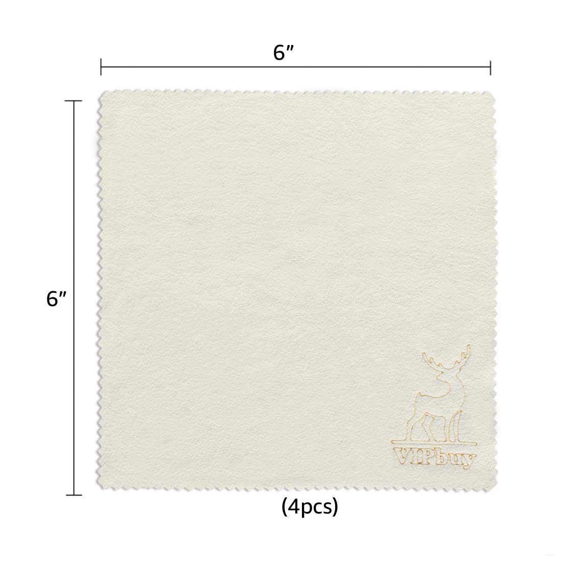 VIPbuy chamois naturel — chiffon 6x6 pour téléphone, essuyage sans traces et protection d'écran.
