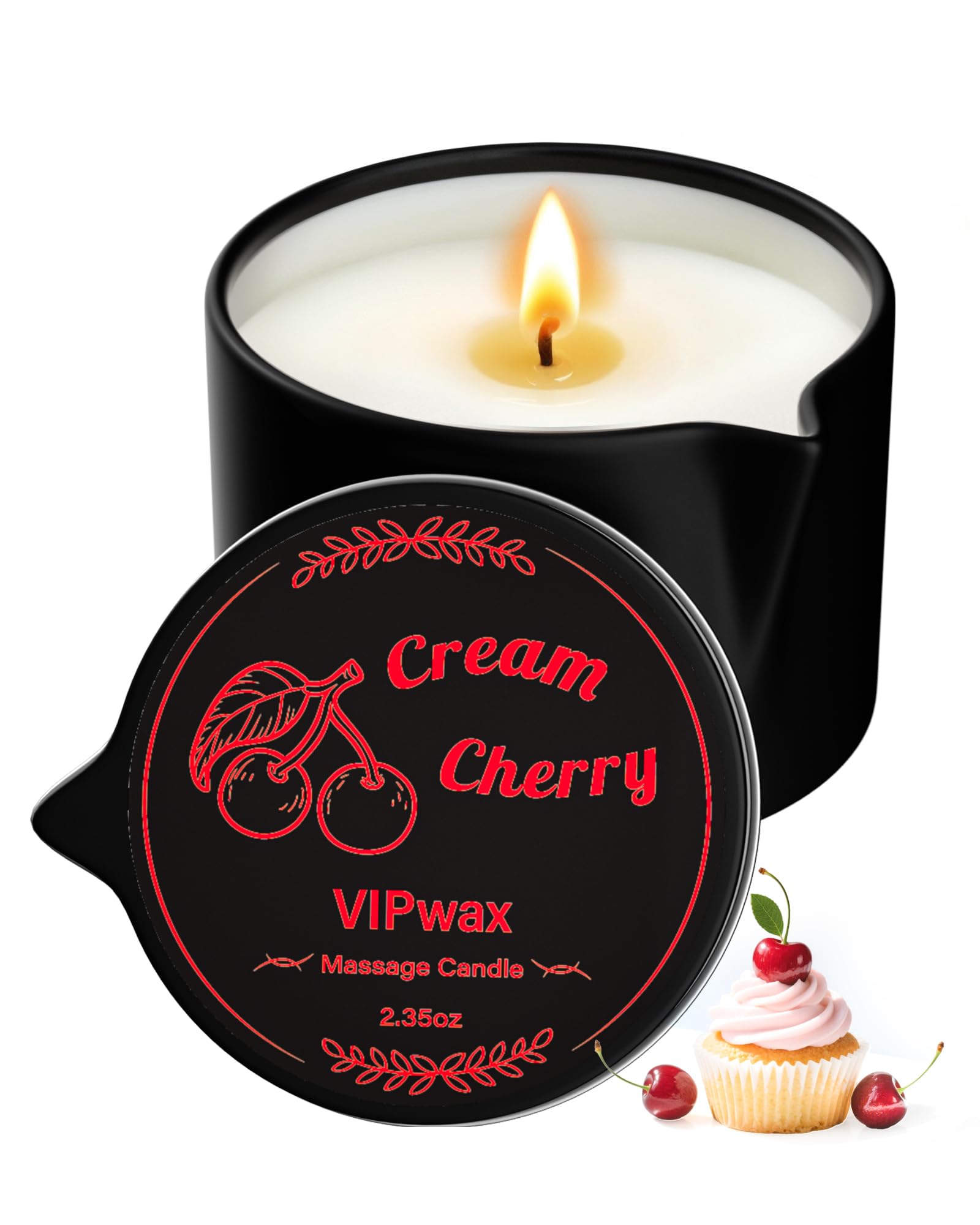 VIPwax bougie massage huile soja fondante pour detente sensorielle.