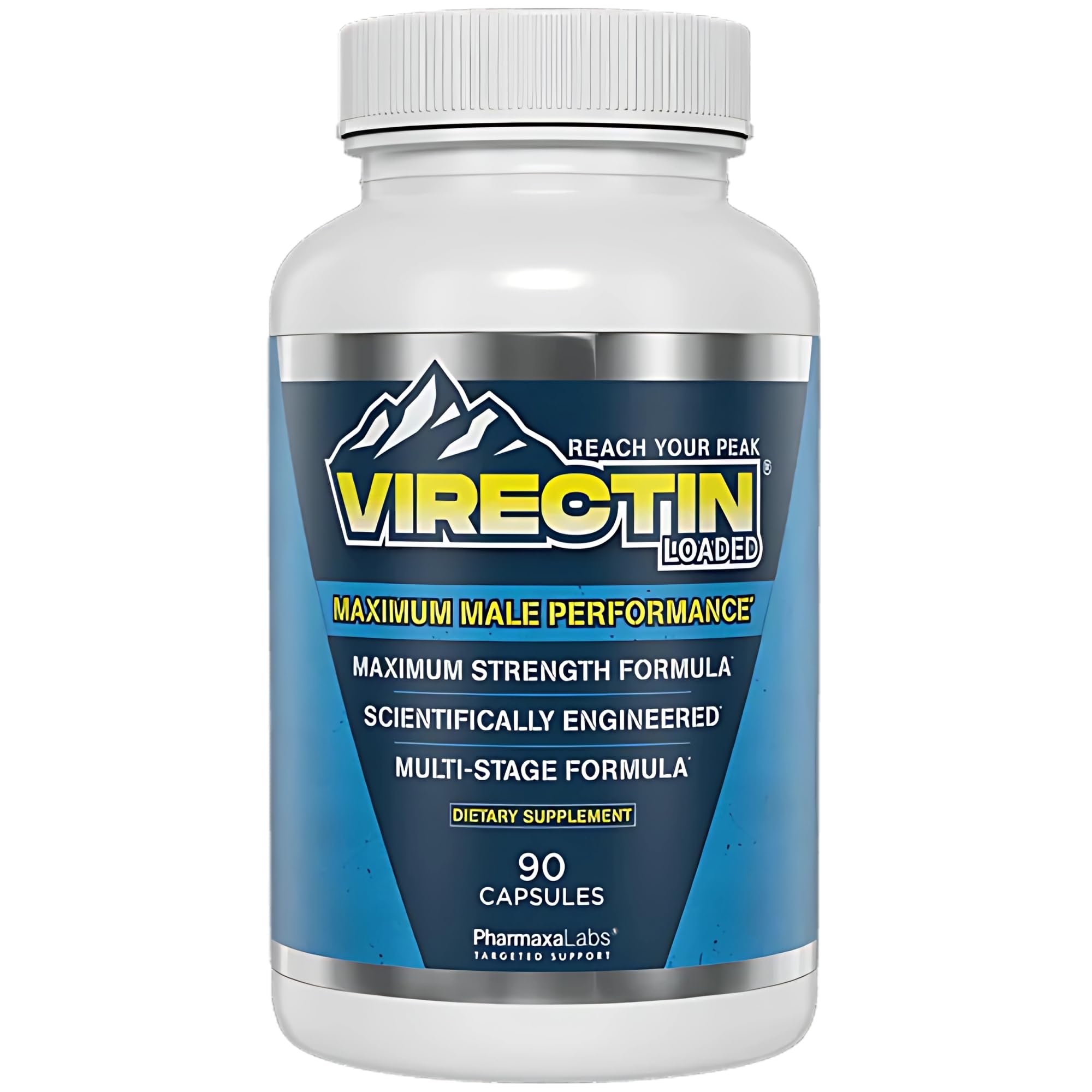 Virectin – bouteille de complément alimentaire, pratique pour une utilisation quotidienne.