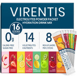 VIRENTIS électrolytes en sachet, emballage pratique pour hydratation rapide.