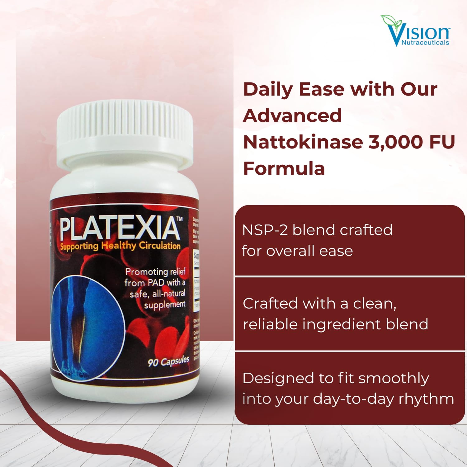 Vision Nutra Platexia - Étiquette nutrition: informations claires pour vérifier les apports.
