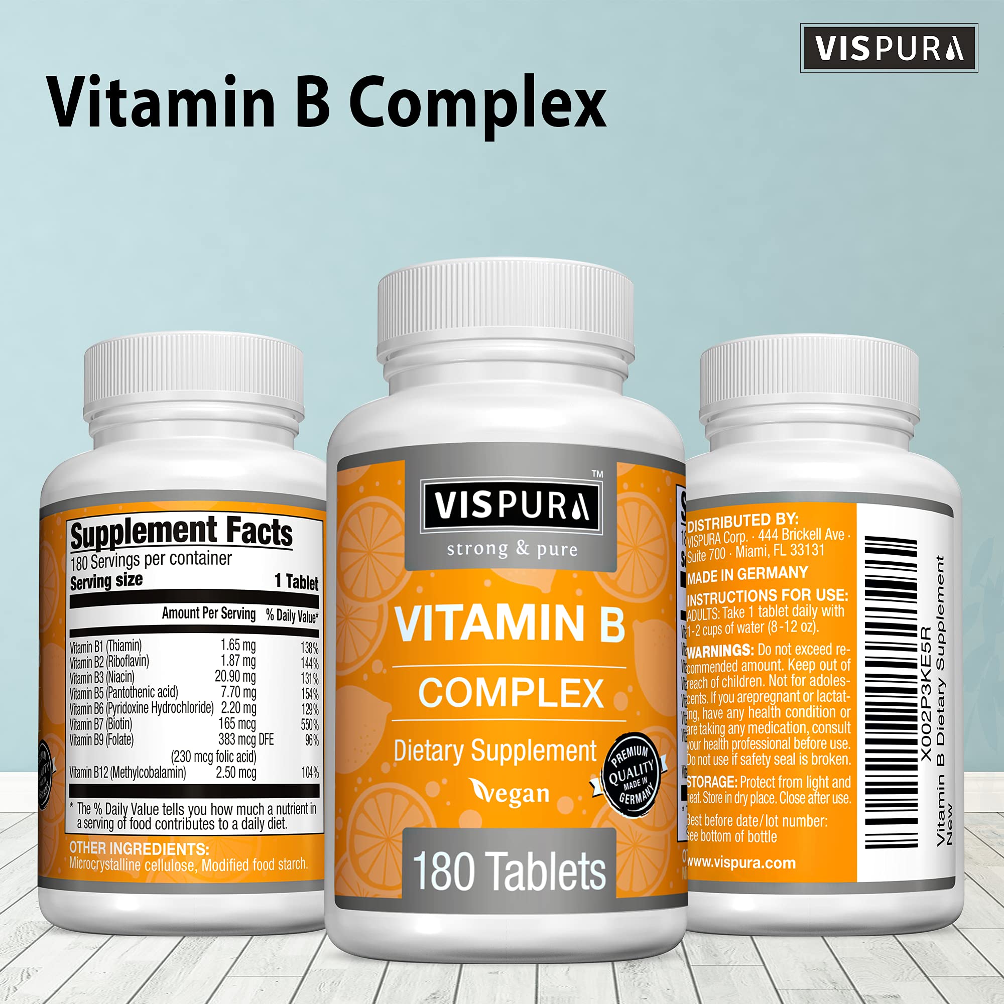 VISPURA usage-quotidien-tablettes-b-complex: facile à intégrer à votre routine.