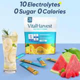 Sachets individuels VitalHarvest faciles à emporter pour voyage et sport.