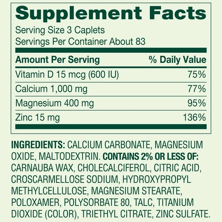 ViT4US caplets calcium magnésium zinc D3, formulation complète pour le quotidien.