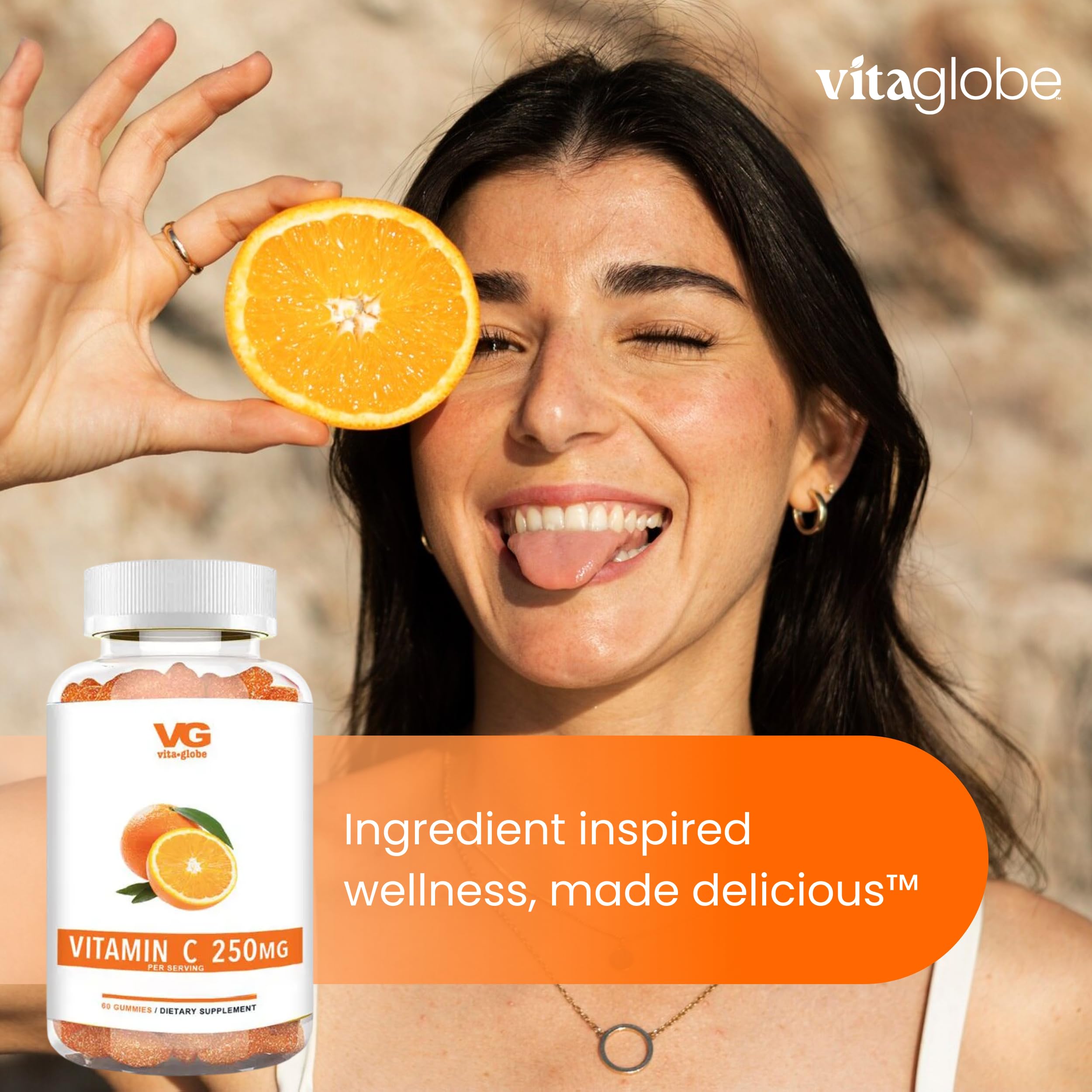 Goût orange naturel VITA GLOBE, plaisir quotidien sans effort.