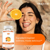 Goût orange naturel VITA GLOBE, plaisir quotidien sans effort.