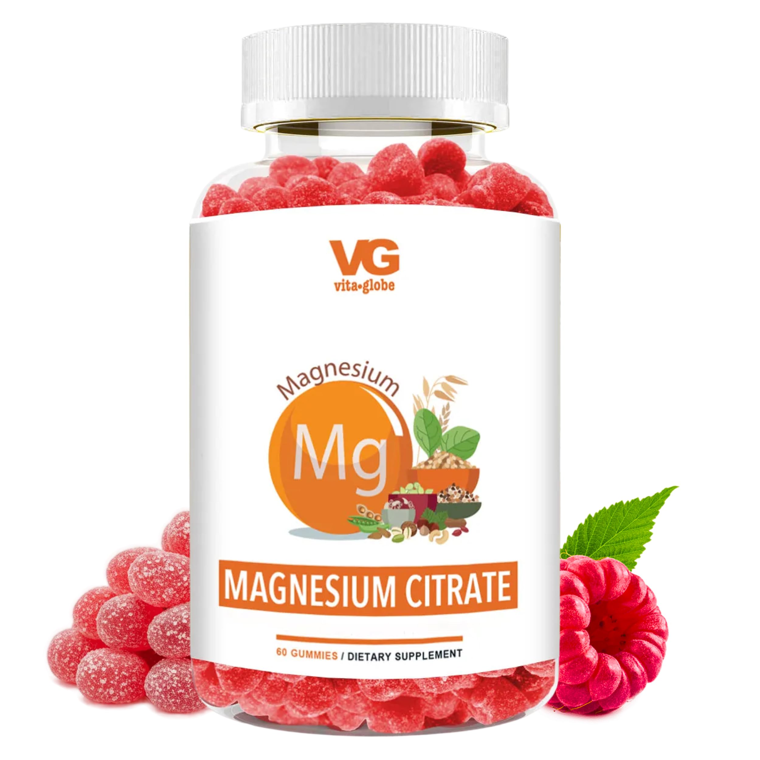 Gummies VITA GLOBE en bouteille – magnésium citrate et détente.