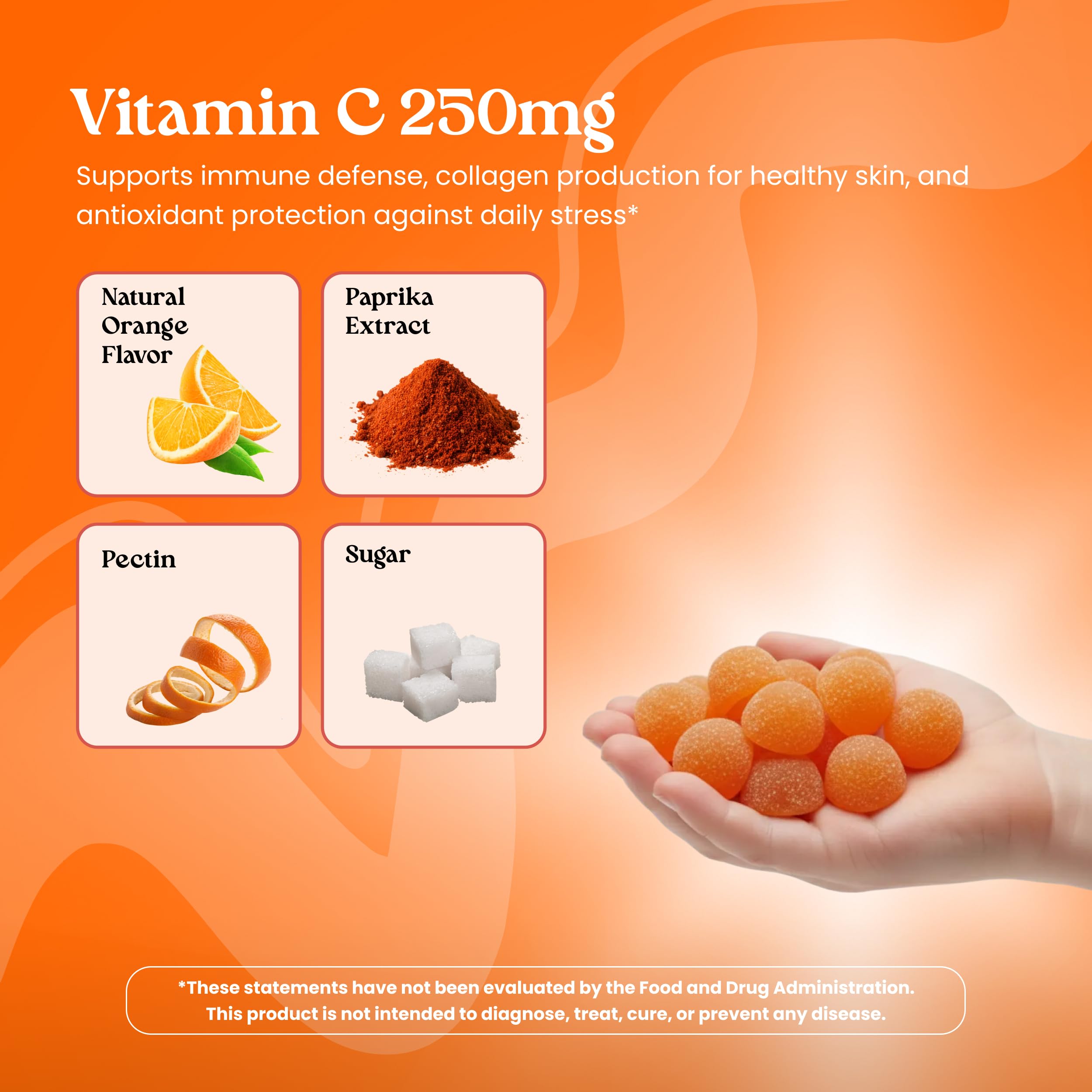 Gommes à pectine végétale VITA GLOBE, vitamine C 250 mg.