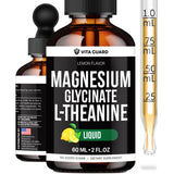 Vita Guard L-Theanine Magnesium Glycinate gouttes bouteille: relaxation potentielle et détente.