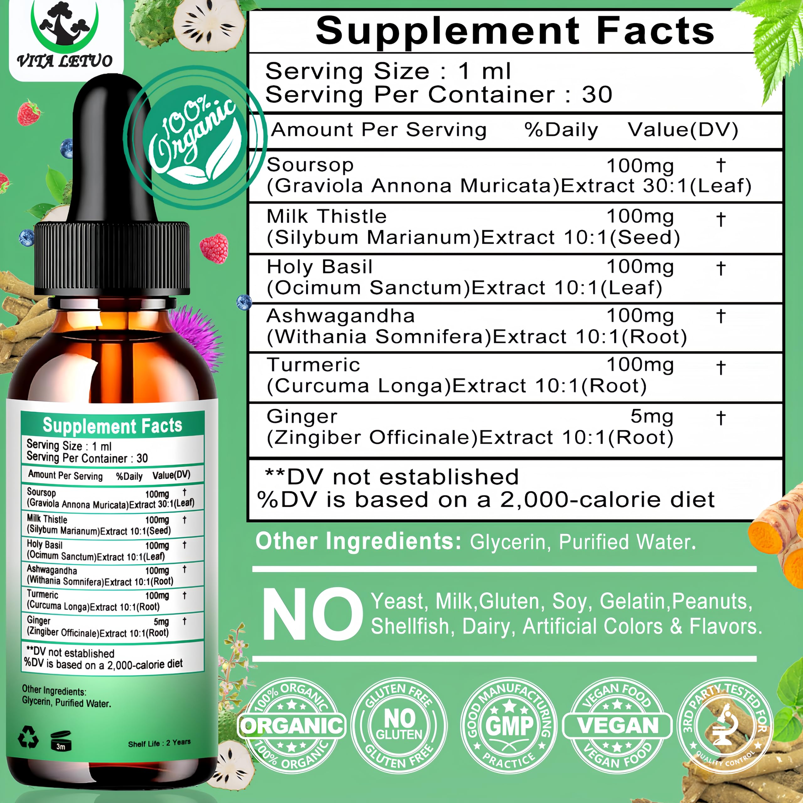 Formulation sans alcool Vita Letuo pour une expérience agréable.