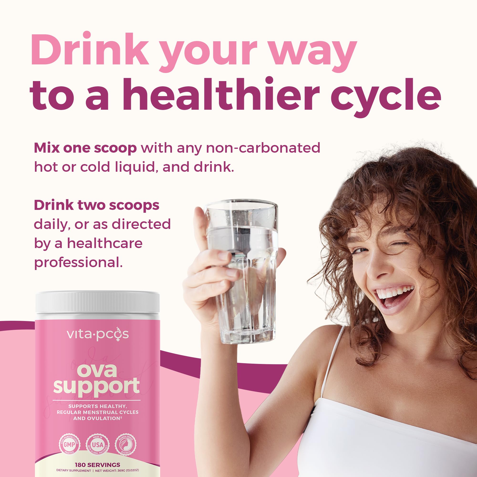 Smoothie rapide avec VITA-PCOS pour routine quotidienne.