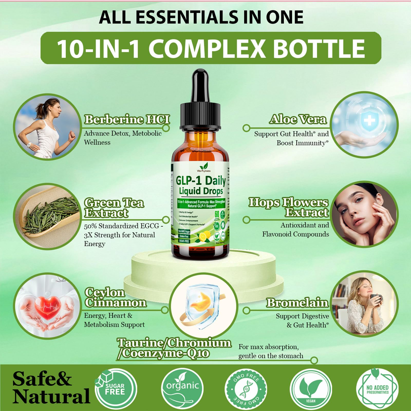 Solution liquide 60 ml Vita PLynxera, facile à intégrer à la routine