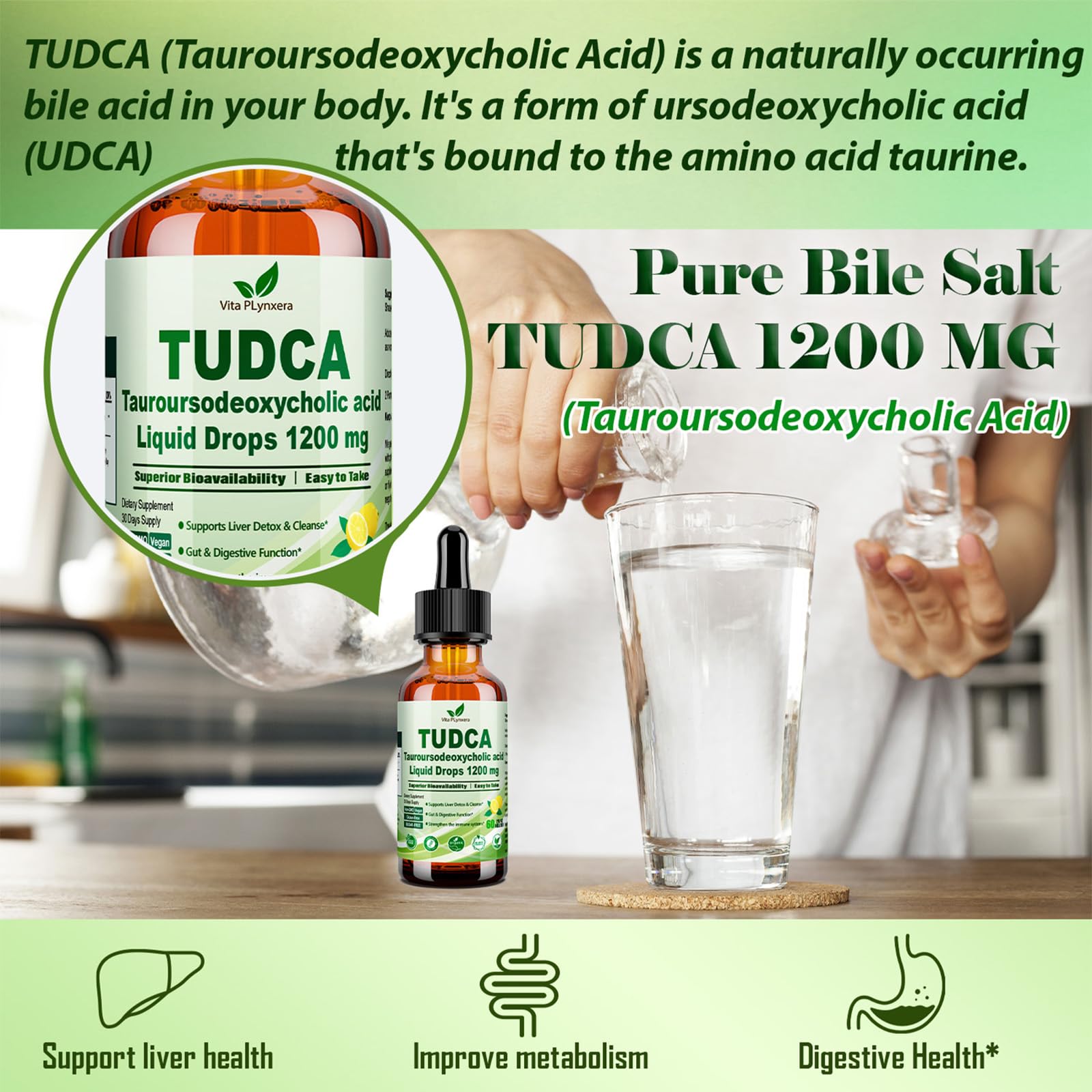 Vita Plynxera TudCA: doseur-pipette pour un dosage précis et une absorption rapide.