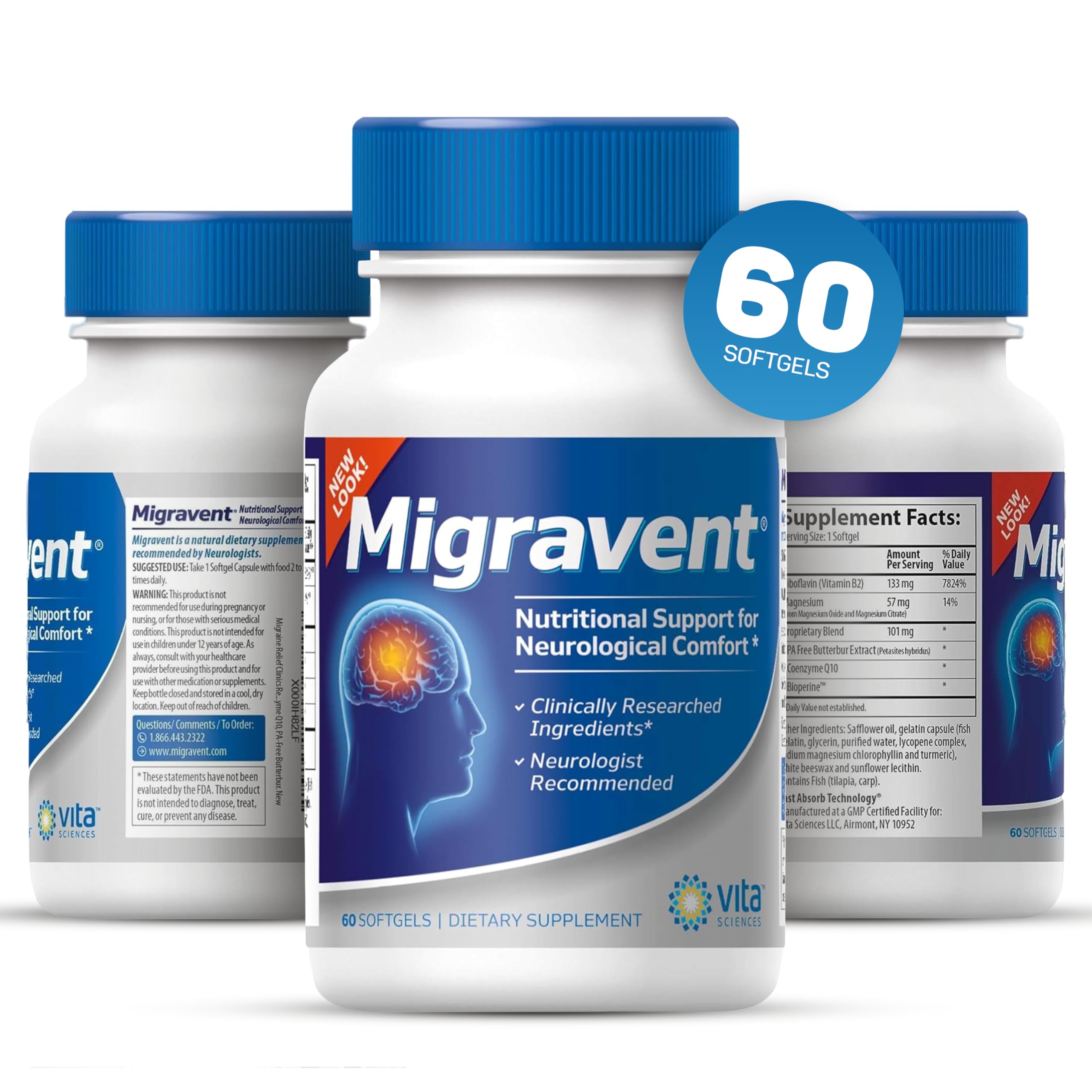 Vita Sciences Migravent : contrôle qualité GMP et NSF assurant la constance du produit