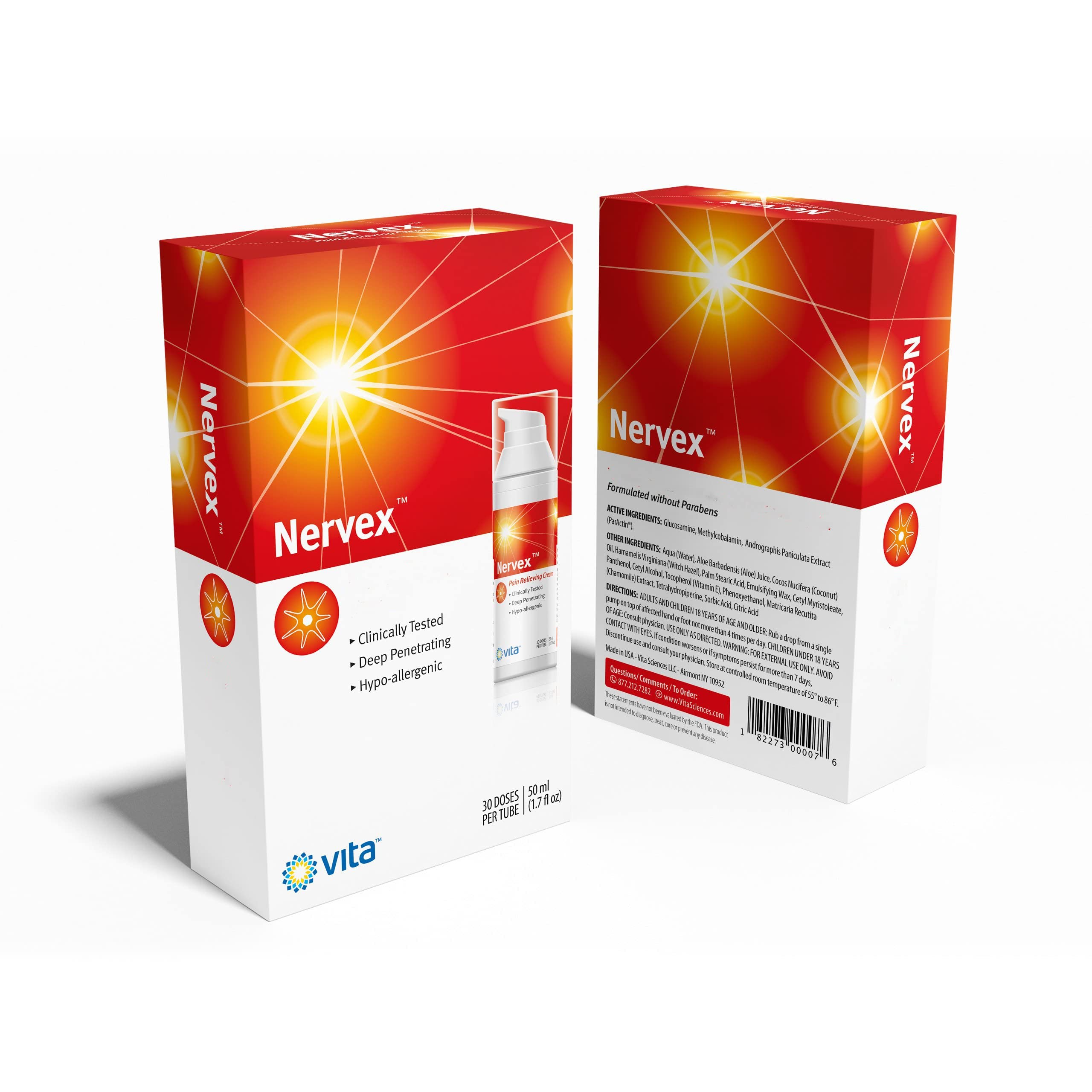 Vita Sciences Nervex, vitamine B12-E, formule nourrissante et revitalisante.