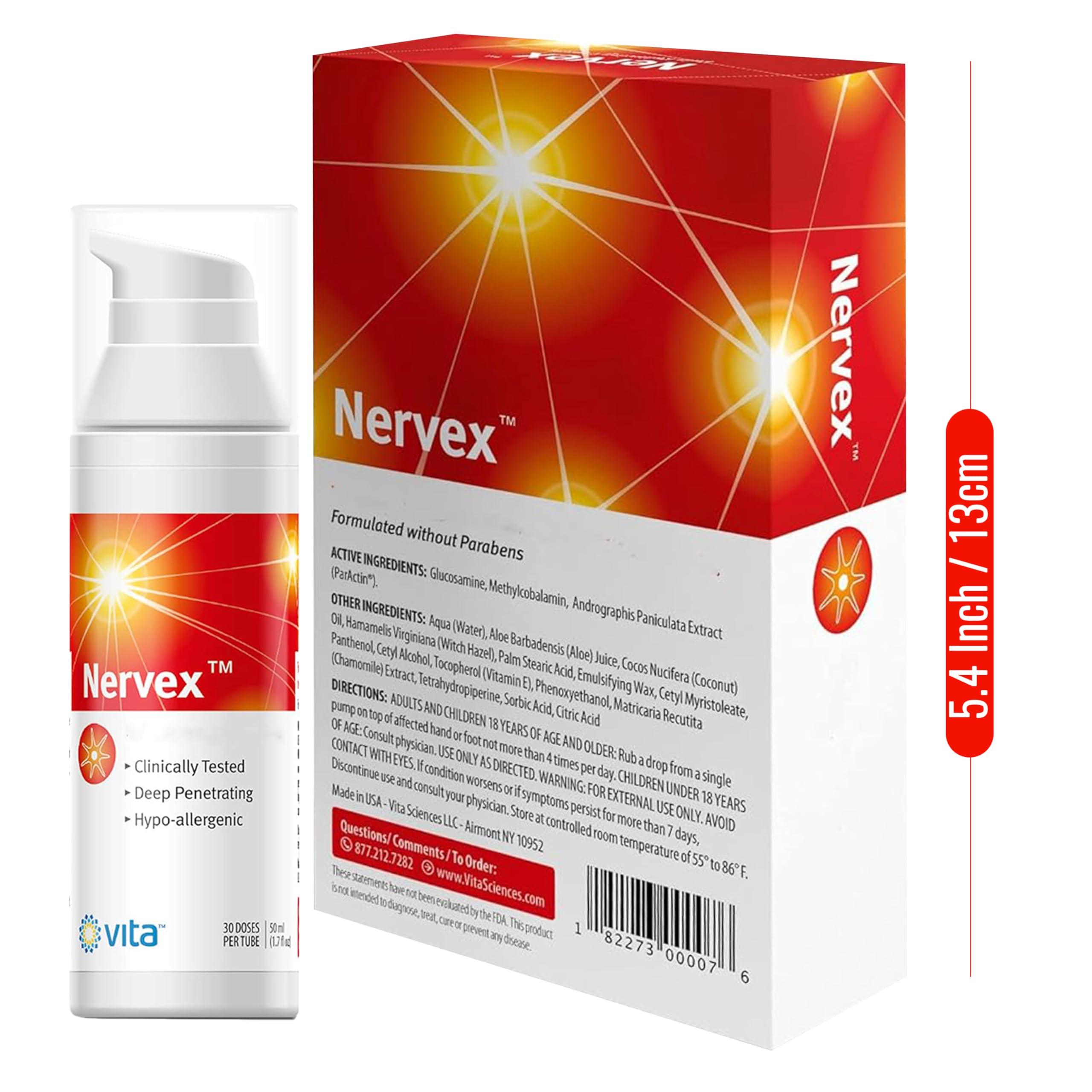 Vita Sciences Nervex, crème-sans-odeur, utilisation discrète au quotidien.